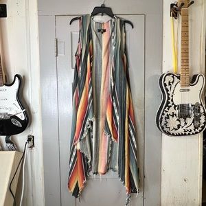 Serape Sleeveless Duster